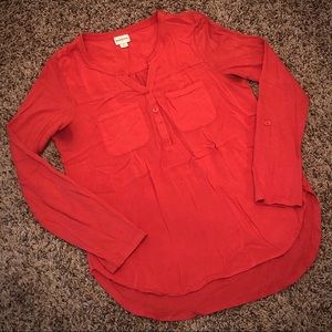 Merona Henley Top - Scarlet